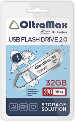 

Флешка 32Gb USB 2.0 OltraMax 290, белый (OM-32GB-290-White), 290