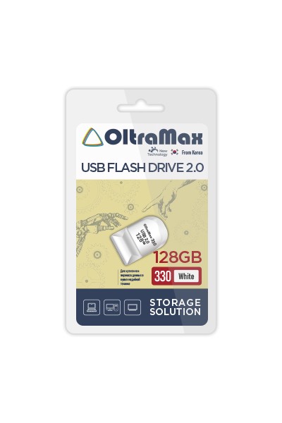 

Флешка 128Gb USB 2.0 OltraMax 330, белый (OM-128GB-330-White), 330