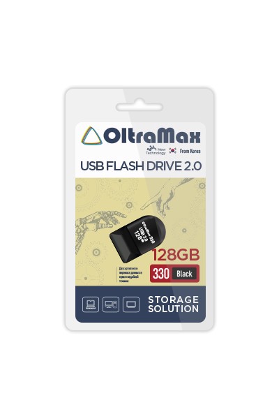 

Флешка 128Gb USB 2.0 OltraMax 330 , черный ( OM-128GB-330-Black), 330