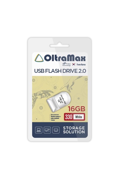 

Флешка 16Gb USB 2.0 OltraMax 330, белый (OM-16GB-330-White), 330