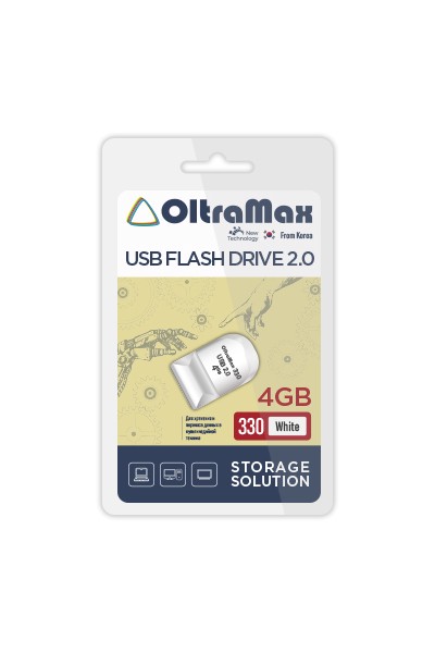 

Флешка 4Gb USB 2.0 OltraMax 330, белый (OM-4GB-330-White), 330