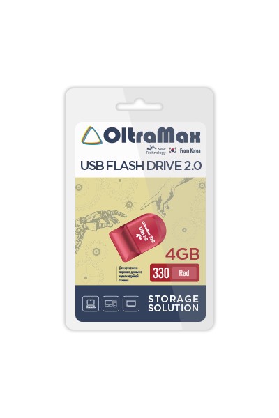 

Флешка 4Gb USB 2.0 OltraMax 330, красный (OM-4GB-330-Red), 330
