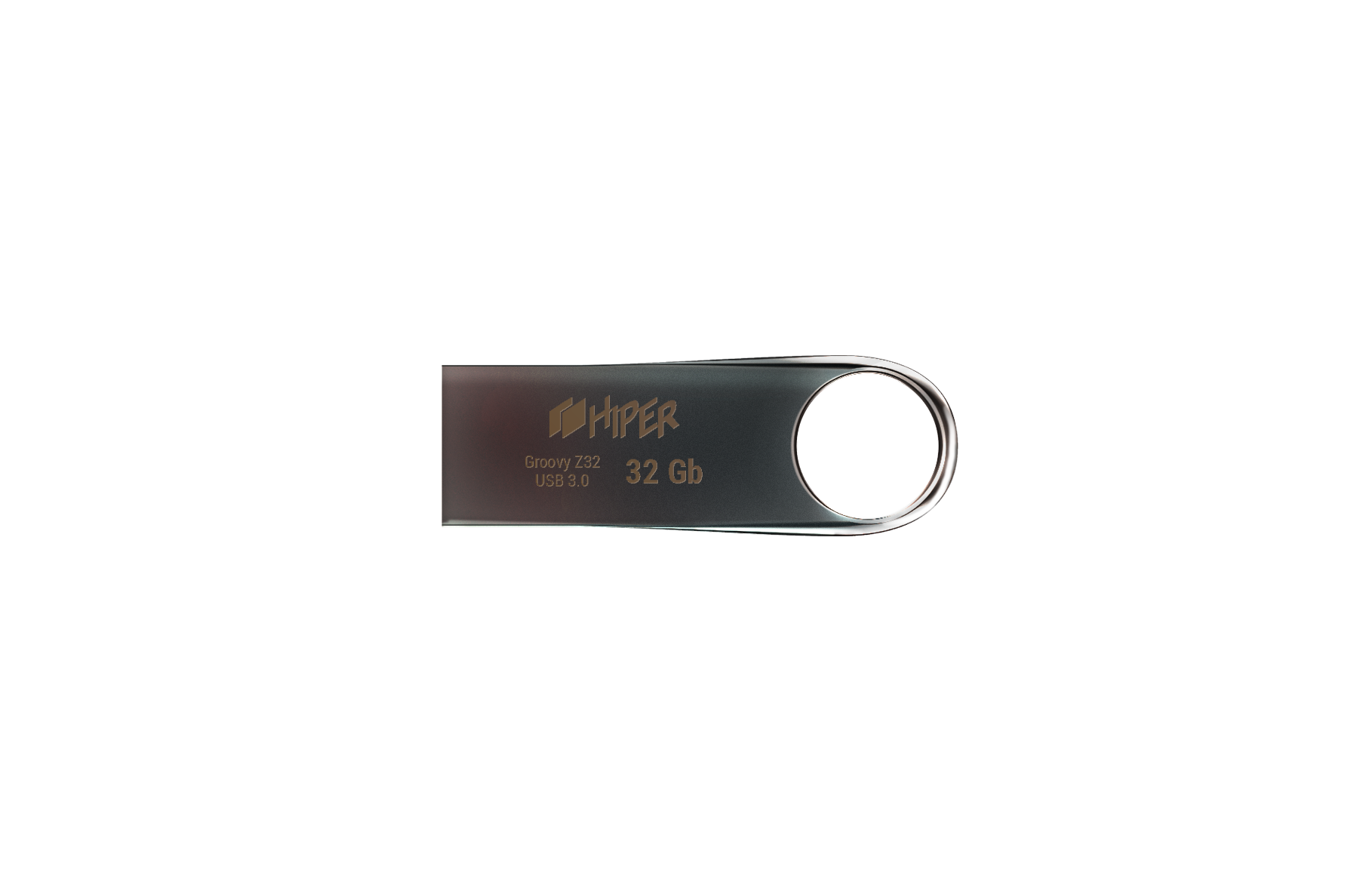 Флешка 32Gb USB 3.0 Hiper Groovy Z32, титановый (HI-USB332GBU279S)