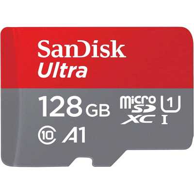 Карта памяти 128Gb microSDXC Sandisk Ultra Class 10 UHS-I U1 A1 (SDSQUA4-128G-GN6MN)