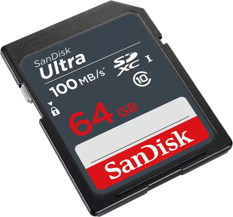 Карта памяти 64Gb SDXC Sandisk Ultra Class 10 UHS-I U1 (SDSDUNR-064G-GN3IN)