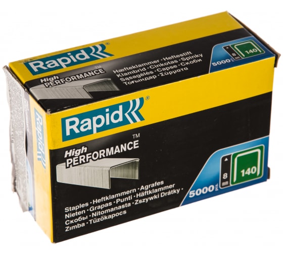 

Скобы RAPID, тип: 140/G/11/57, 1.06 см x 8 мм (11908111) 5000 шт