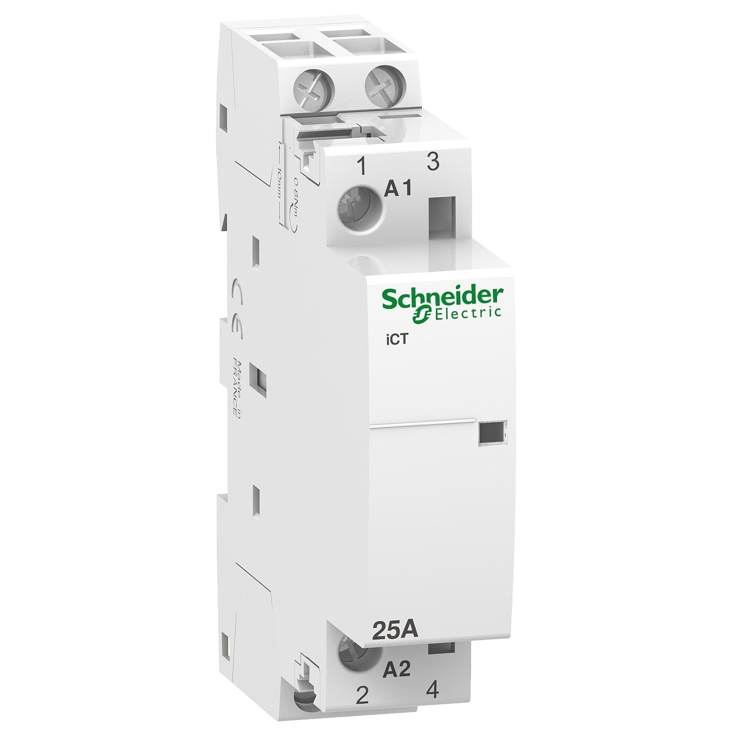 

Контактор модульный двухполюсный (2P) 25A 230В/24В, AC, 2НО, IP20, SCHNEIDER ELECTRIC Acti9 iCT25A (A9C20132), iCT25A