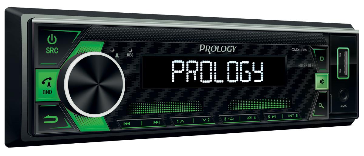 

Автомагнитола Prology CMX-235, 1 DIN, 4x55 Вт, USB, Bluetooth, черный (PRCMX235), CMX-235