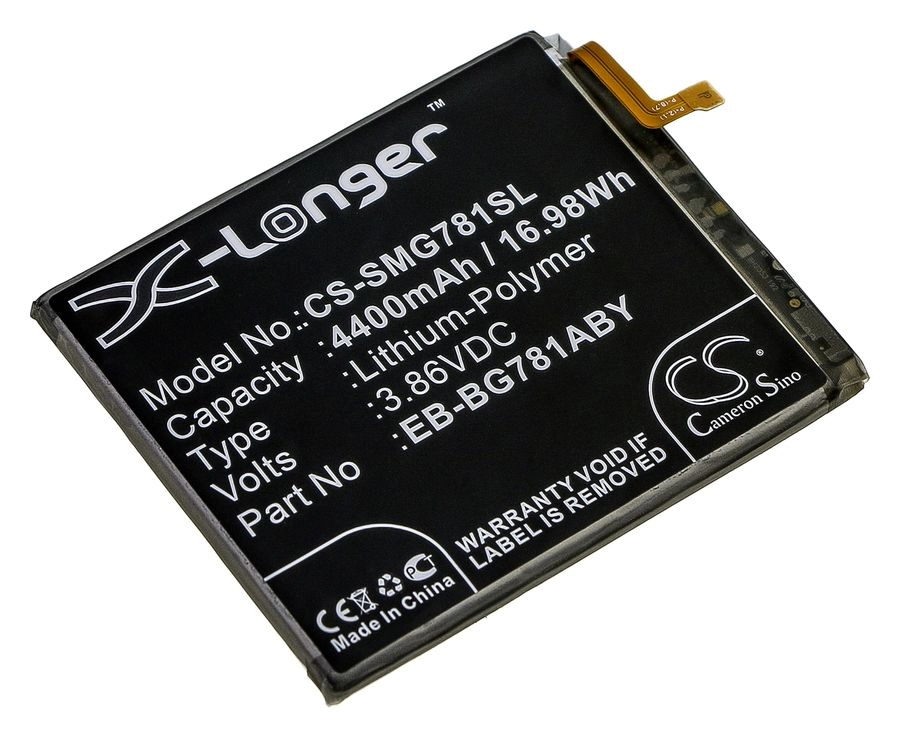 

Аккумулятор CameronSino CS-SMG781SL/ EB-BG781ABU, EB-BG781ABE, EB-BG781ABY для Samsung Galaxy S20 FE 5G, SM-G7810, SM-G781U1/DS, SM-G781W, SM-G781B/DS, Galaxy S20 Fan Edition, Li-Pol, 4400mAh, 3,85V, CS-SMG781SL