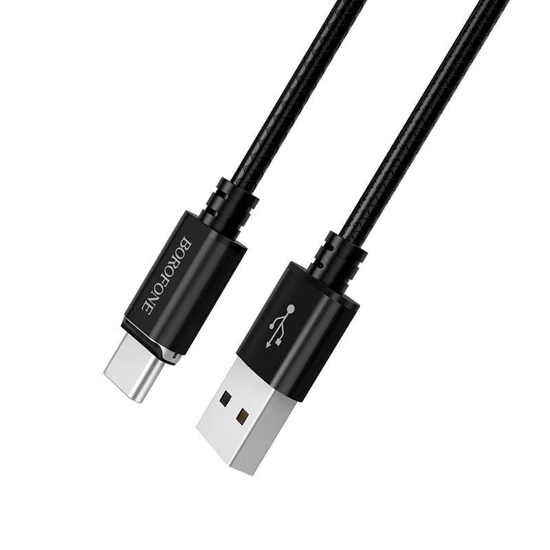 

Кабель USB 2.0(Am)-Type-C, 3A, 1.2м, черный Borofone MagJet BU1 (92568), BU1