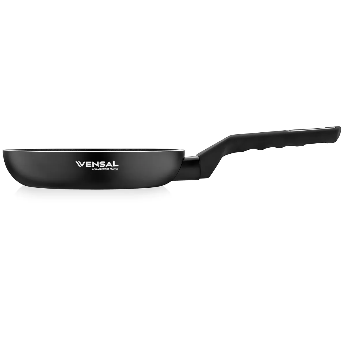 

Сковорода Vensal VS1005 Velours Noir 20см, алюминий, антипригарное покрытие, серебисто-черный без крышки, VS1005