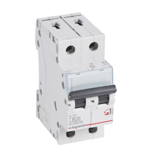 

Выключатель автоматический Legrand TX3 двухполюсный (2P/2П) 20А B 6кА (403987)