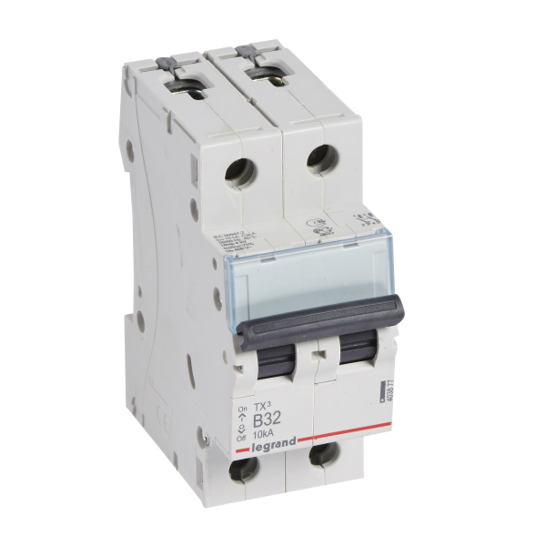 

Выключатель автоматический Legrand TX3 двухполюсный (2P/2П) 32А B 6kA/10kA (403877)