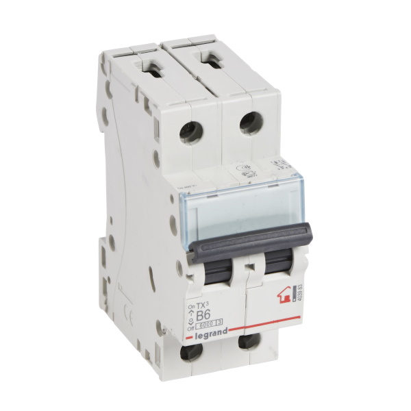 

Выключатель автоматический Legrand TX3 двухполюсный (2P/2П) 6А B 6кА (403983)