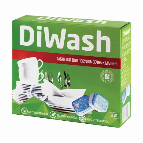 

Таблетки для посудомоечной машины DIWASH, 60 шт. (4650063430588)