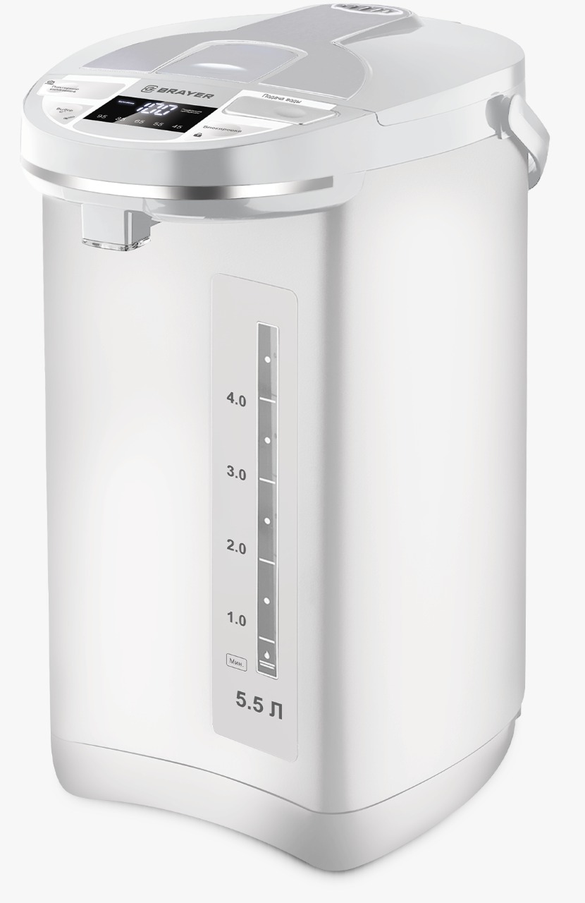 

Термопот BRAYER BR1091WH 5.5л. 1450Вт, металл/пластик, белый, BR1091WH
