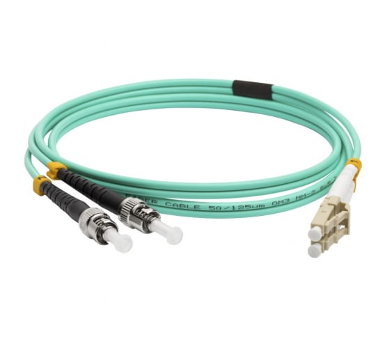 

Патч-корд оптический LANMASTER, LC/PC-ST/PC, многомодовый, 50/125, OM3, двойной, 1м, бирюзовый (LAN-2LC-2ST/OM3-1.0)