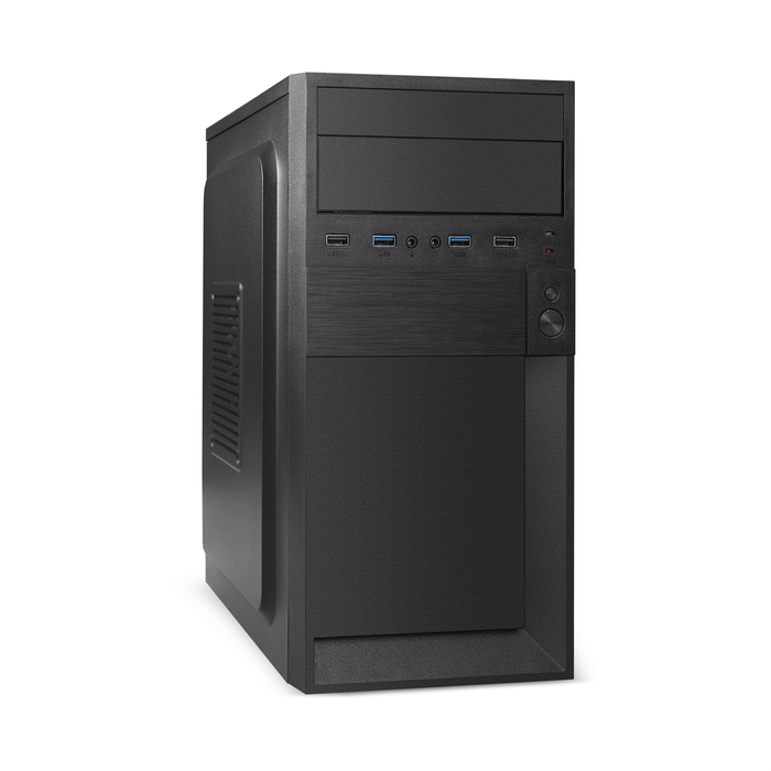 Корпус ExeGate BAA-105U2-01-AA500, mATX, Mini-Tower, 2xUSB 3.0, черный, 500 Вт (EX291148RUS)