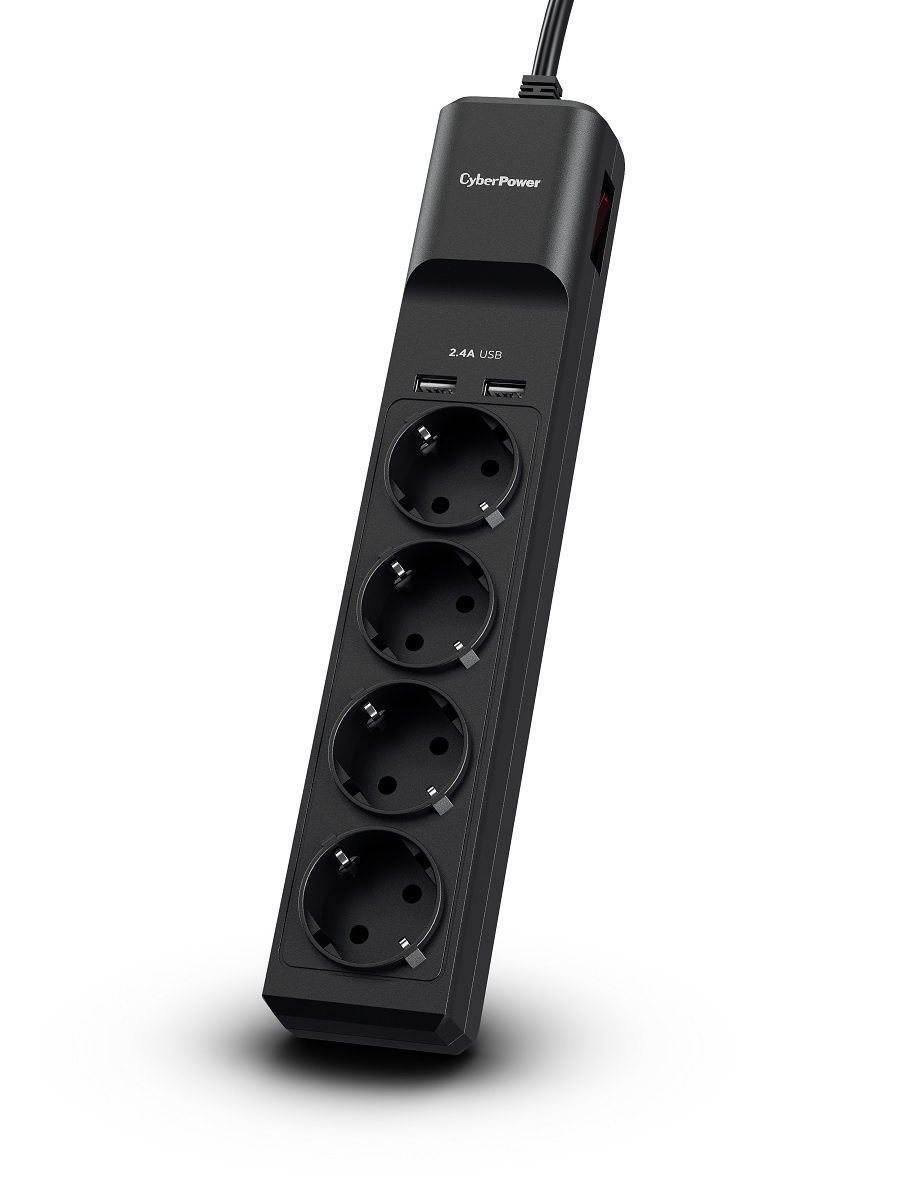 

Сетевой фильтр Cyberpower P0420SUC0-DE, 4-розетки, 2xUSB, 1.8м, черный (0244675), P0420SUC0-DE