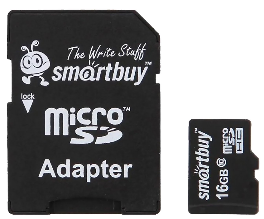 Карта памяти 16Gb microSD Smart Buy Class 10 + адаптер (0)