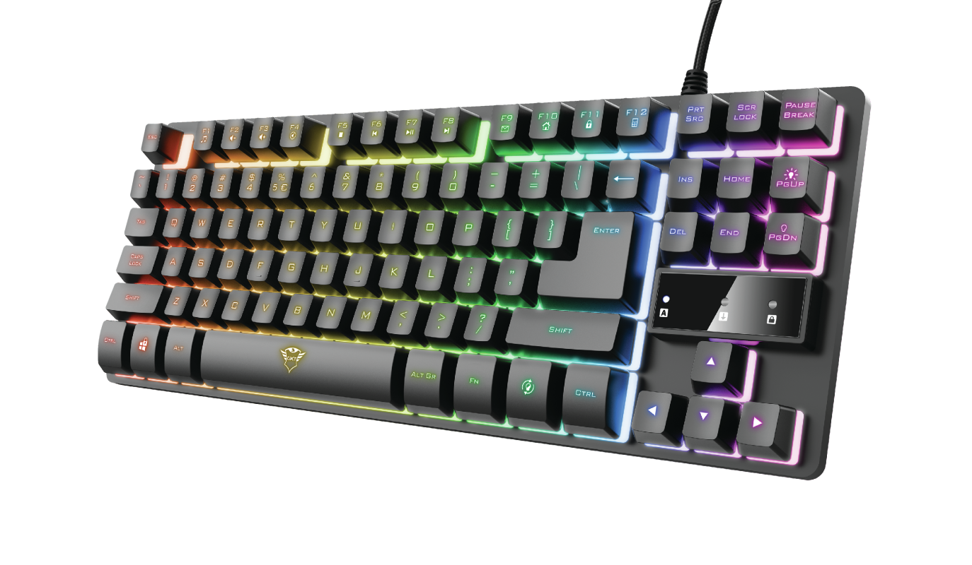 Клавиатура с подсветкой для компьютера проводную. Trust GXT 833 Thado TKL. Клавиатура Trust GXT. Игровая клавиатура Trust GXT 833 Thado. Trust клавиатура New GXT 830-RW Avonn 5112.
