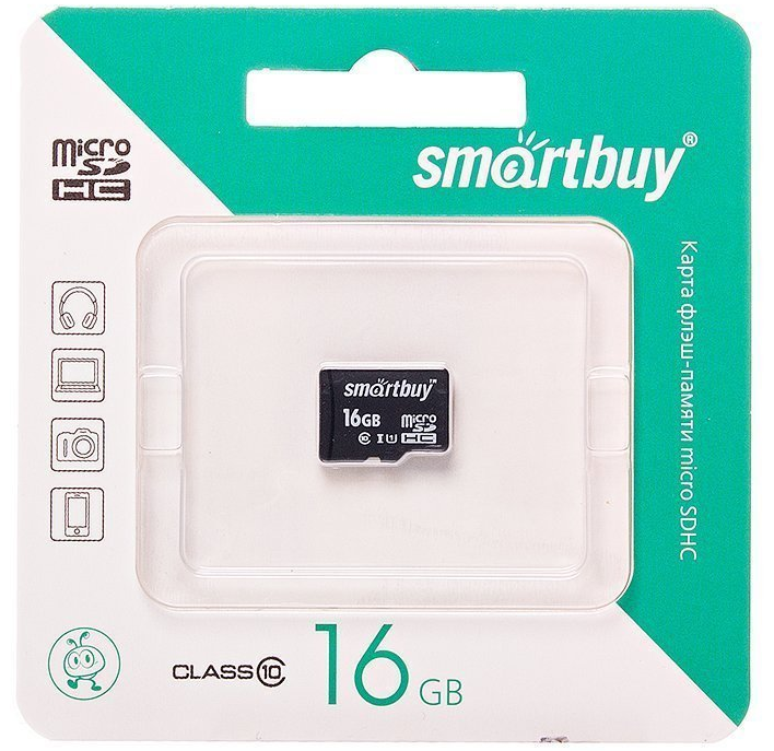 Карта памяти microSD Smart Buy 16Gb Class 10