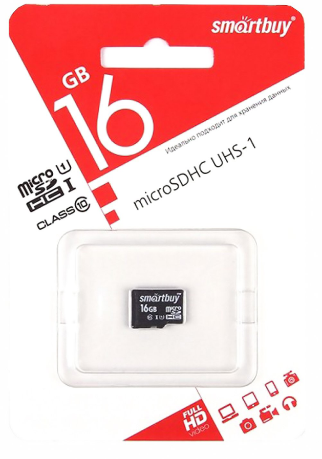 Карта памяти 16Gb microSD Smart Buy Class 10 - 400₽