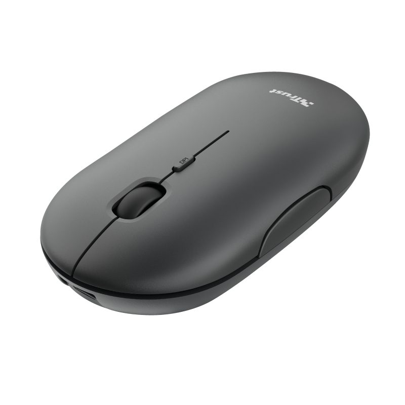 

Мышь беспроводная Trust Puck, 1600dpi, оптическая светодиодная, USB, черный ( 24059), Puck
