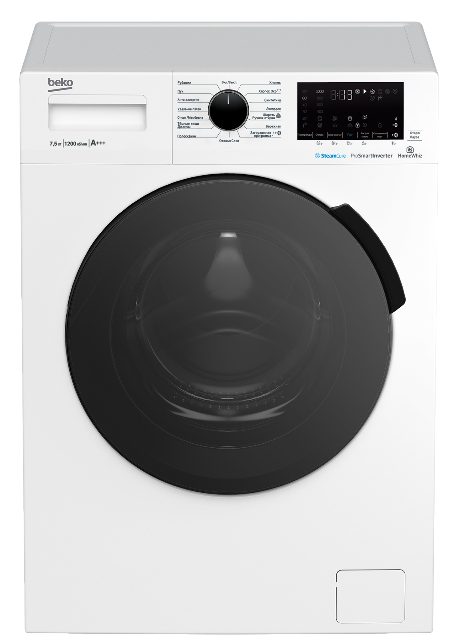 Стиральная машина Beko WSPE7H616W, 7.5 кг, 1200 об/мин