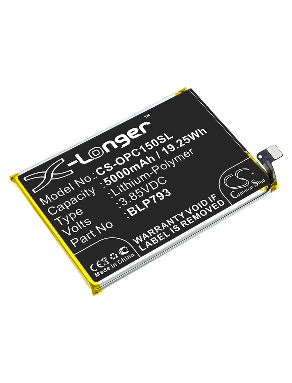 Аккумулятор CameronSino CS-OPC150SL/BLP793 для OPPO Realme C15, RMX2186, Realme C12, RMX2189