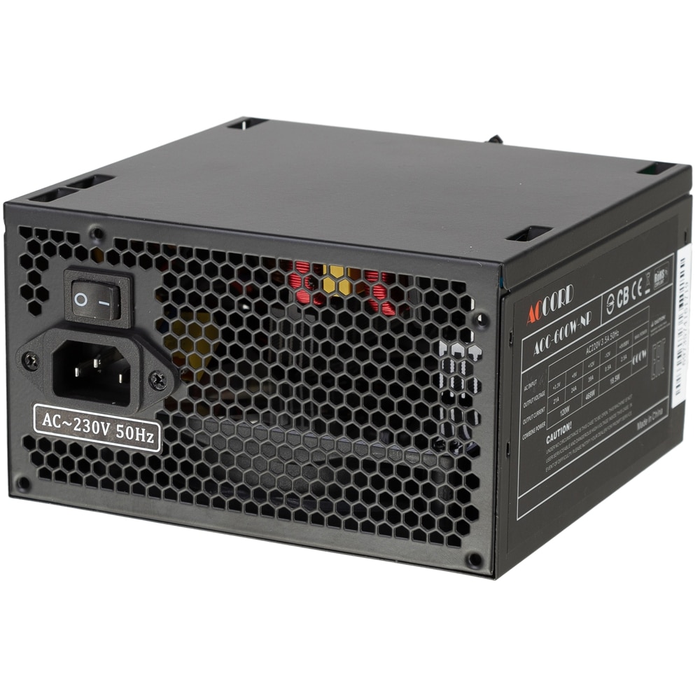 

Блок питания 600 Вт ATX ACCORD ACC-600W-NP, 120 мм, Bulk (OEM), ACC-600W-NP