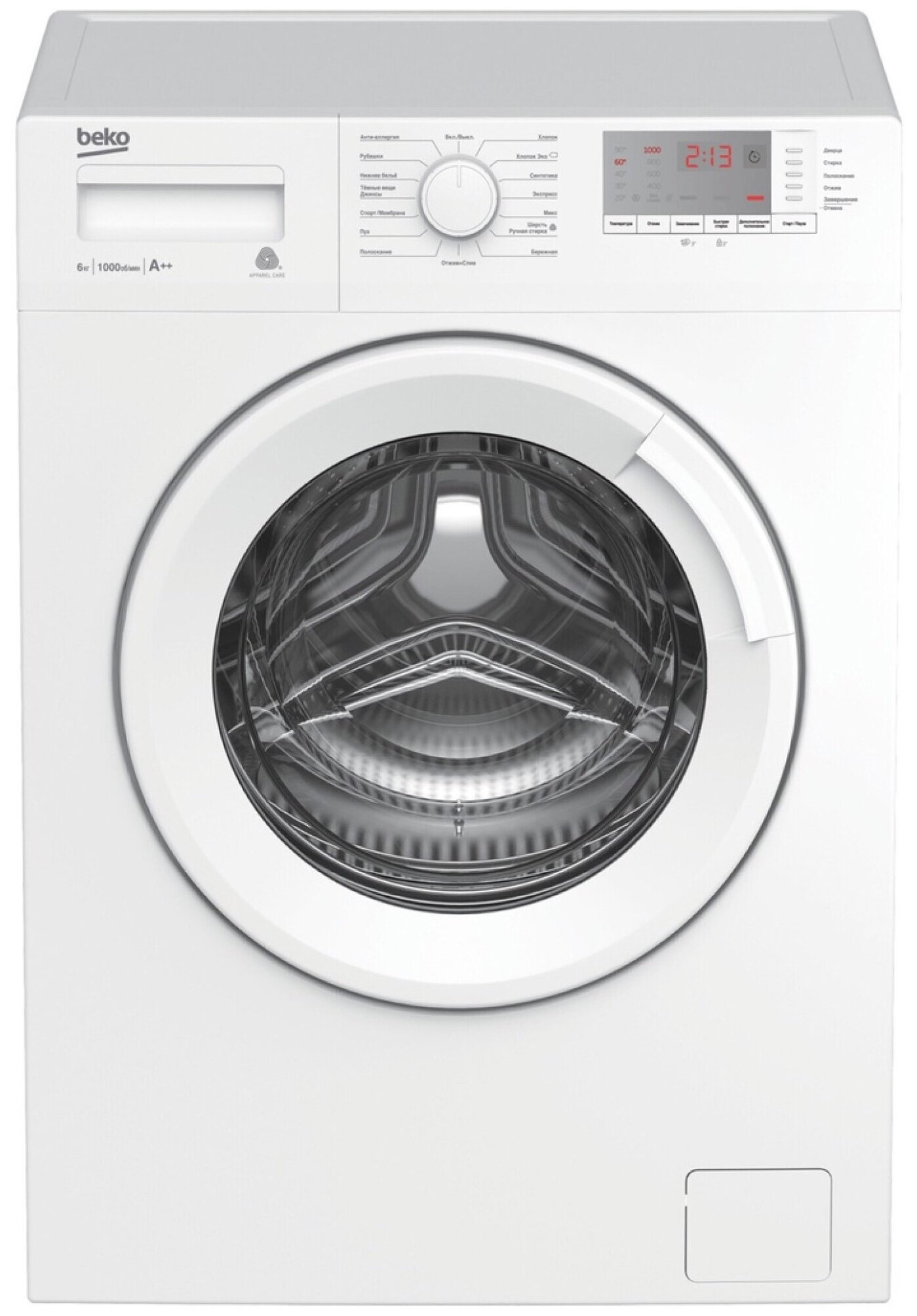 Стиральная машина Beko WRE6512BWW, 6 кг, 1000 об/мин