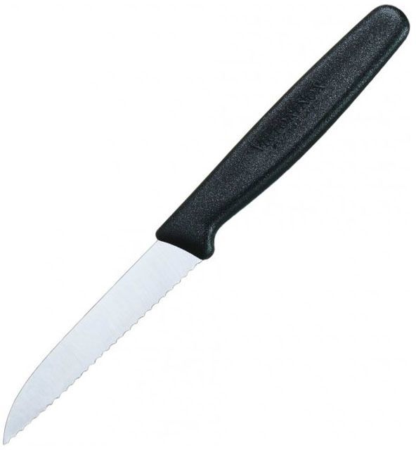 

Нож кухонный для чистки овощей и фруктов Victorinox Standart, лезвие 8см (5.0433), Черный