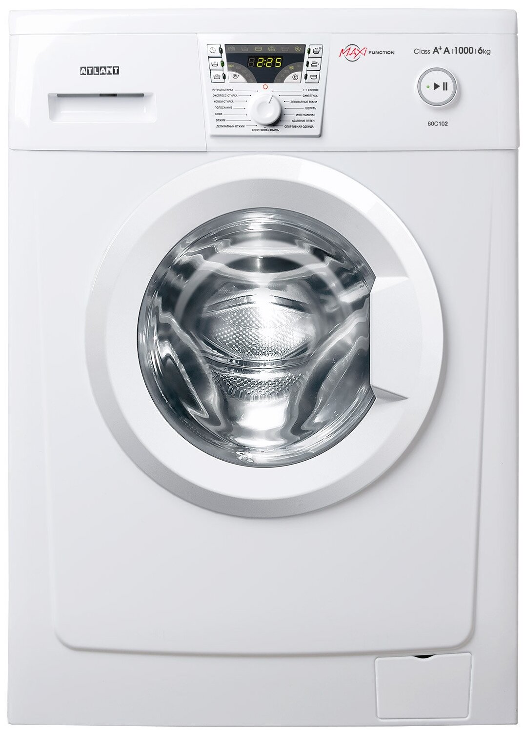 

Стиральная машина ATLANT MAXI FUNCTION 60C102 , 6кг, 1000 об/мин, белый (123833), 60C102