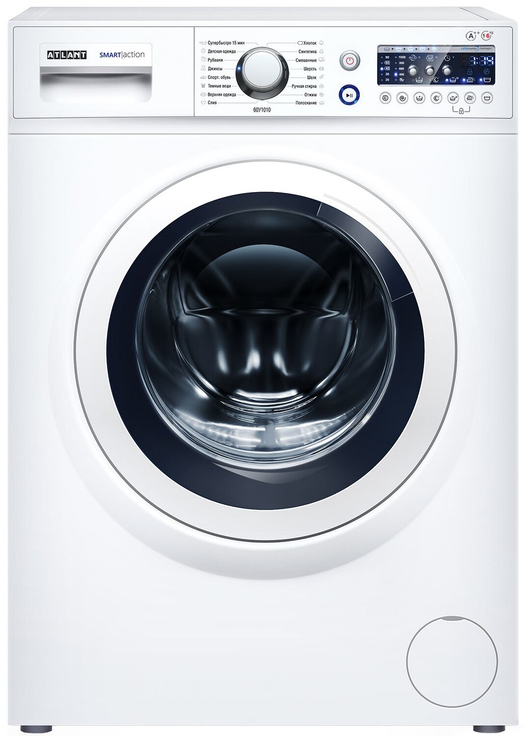 

Стиральная машина ATLANT SMART/ACTION 60Y1010, 6кг, 1000 об/мин, белый (183199), 60Y1010