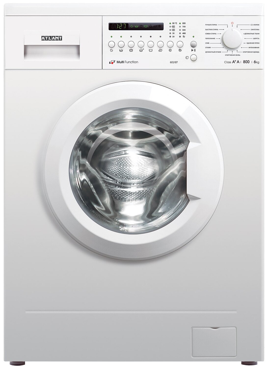

Стиральная машина ATLANT MULTI FUNCTION 60У87, 6кг, 800 об/мин, белый (138582), 60У87