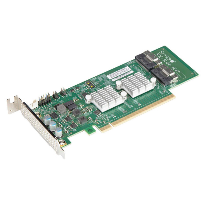 

Адаптер HBA Supermicro AOC-SLG4-4E4T, NVMe, 4-port (SlimSAS), PCI-Ex16, Retail (AOC-SLG4-4E4T-O), AOC-SLG4-4E4T