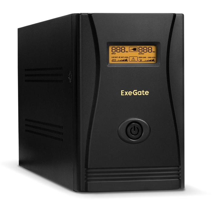 ИБП ExeGate SpecialPro Smart LLB-2000.LCD.AVR.EURO.RJ, 2000 В·А, 1.2 кВт, EURO, розеток - 4, черный (EP285522RUS)