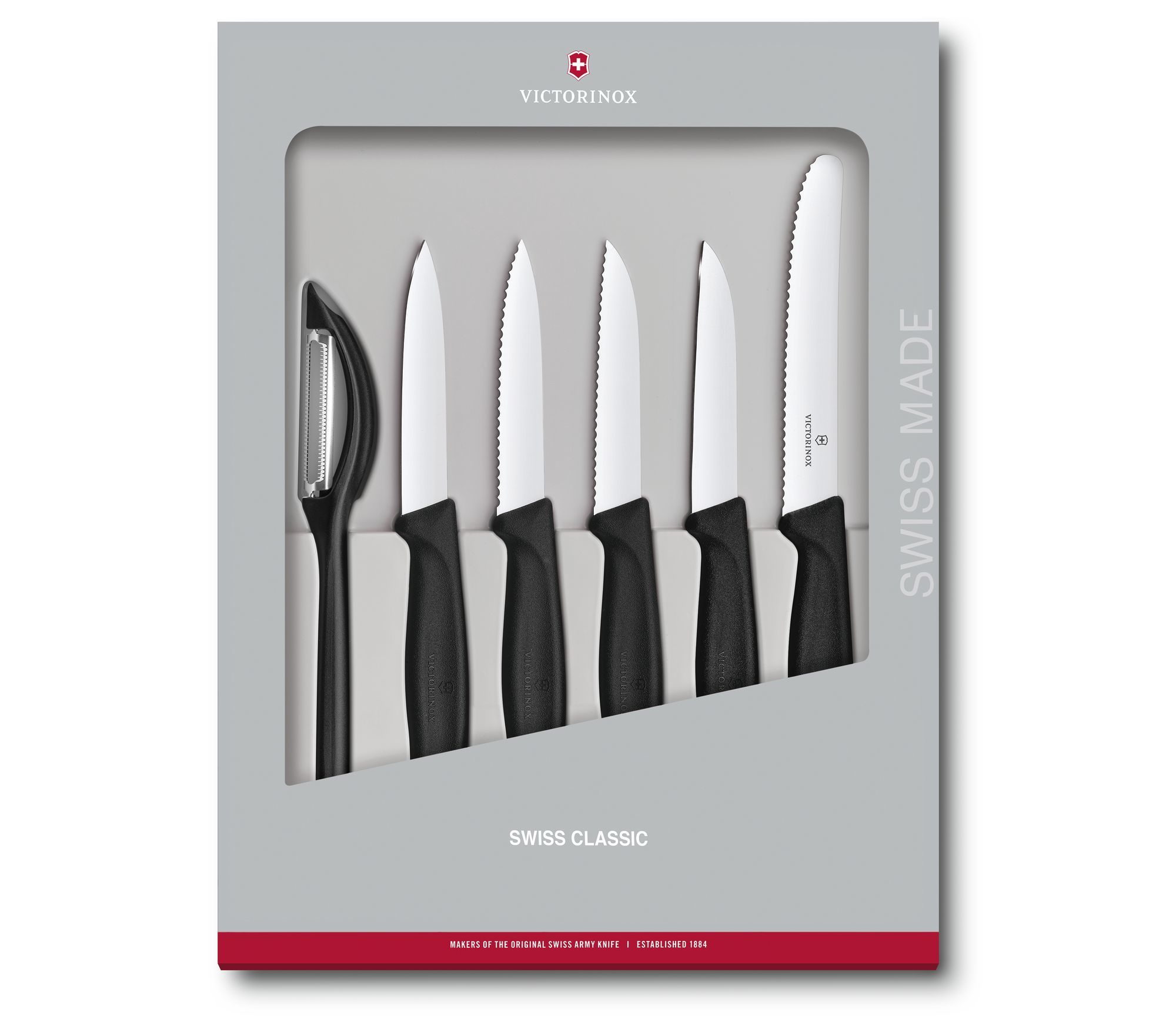 

Набор ножей Victorinox Swiss Classic Kitchen, 5 шт., черный (6.7113.6G)