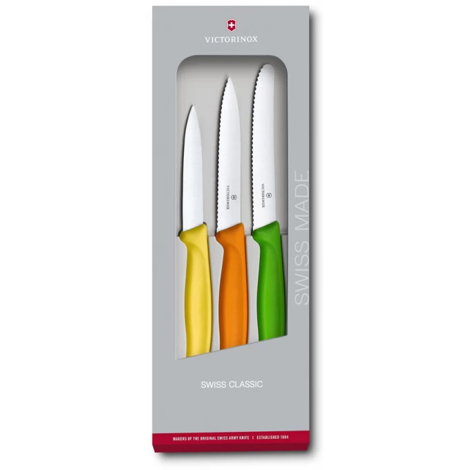 

Набор ножей Victorinox Swiss Classic, 3 шт., желтый/оранжевый/зеленый (6.7116.31G)