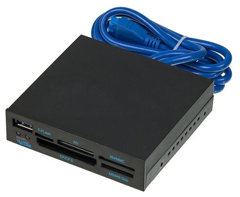 Картридер внутренний GL3233, мультиформатный SuperSpeed ALL-in-ONE, USB 3.0, черный (1091019) - фото 1