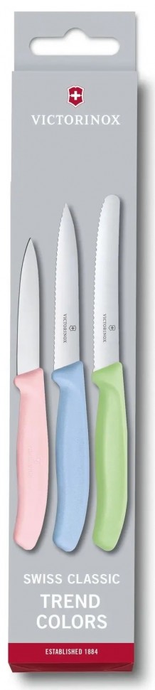 

Набор ножей Victorinox Swiss Classic, 3шт., зеленый/голубой/розовый (6.7116.34L3)