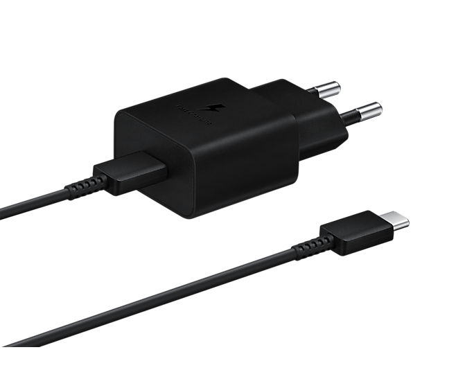 

Сетевое зарядное устройство Samsung EP-T1510, 15 Вт, USB Type-C, PD, 2А, черный (EP-T1510XBEGRU), кабель USB Type-C/USB Type-C
