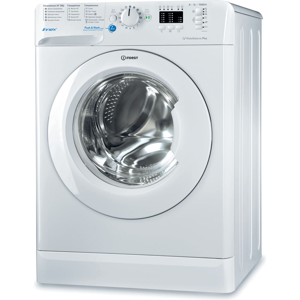 

Стиральная машина Indesit BWSA 51051 1, 5кг, до 1000 об/мин, белый (869991020420), 51051 1