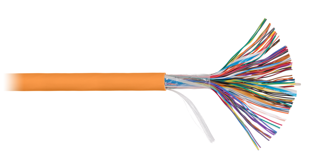 Витая пара UTP кат.5, 50 пар, CU, 0.5 мм, 305м., внешний, одножильный, LSZH, оранжевый, NIKOLAN (NKL 6110C-OR)