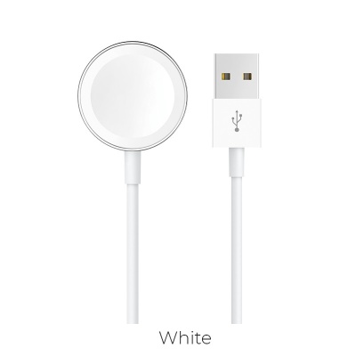 Беспроводное зарядное устройство Hoco CW16, 0,35, для Apple Watch, белый (6957531089049)
