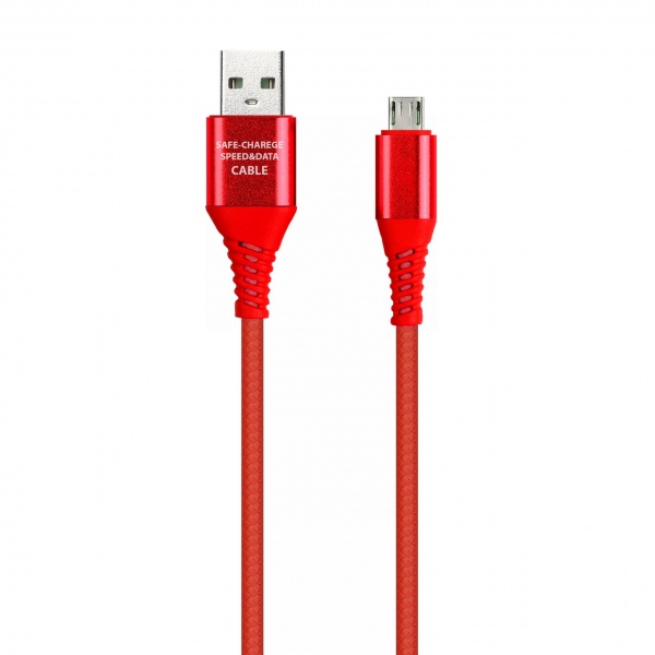 

Кабель USB 2.0(Am)-Micro USB 2.0(Bm), 2A, 1м, красный Smartbuy Gear (iK-12ERG red), 0