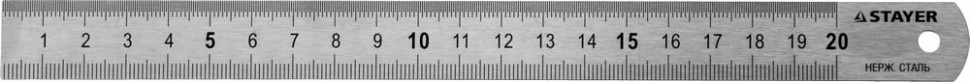 

Линейка STAYER 20 см, металл, ассорти (3427-020)