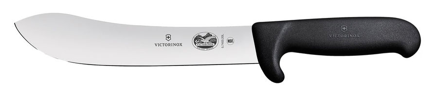 

Нож кухонный, разделочный для мяса Victorinox Butchers Safety Nose, лезвие 18 см (5.7603.18L), Черный