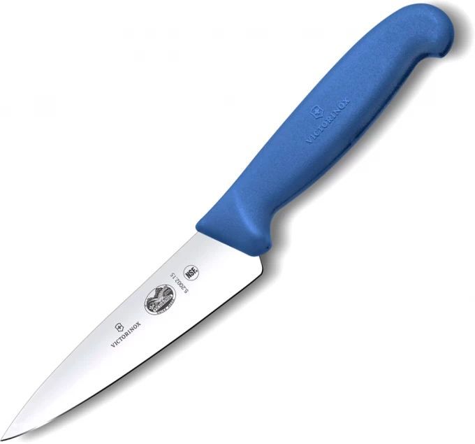 

Нож кухонный, разделочный для мяса Victorinox Fibrox, лезвие 15.1см (5.2002.15), Синий